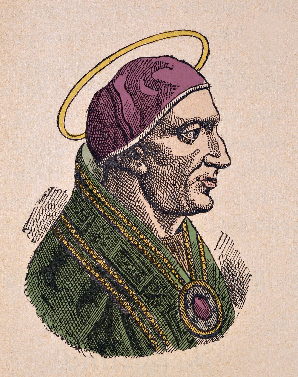 Portræt af paven Zosime Ier (Zosimus, Zosimo) (417-418) af Italian School