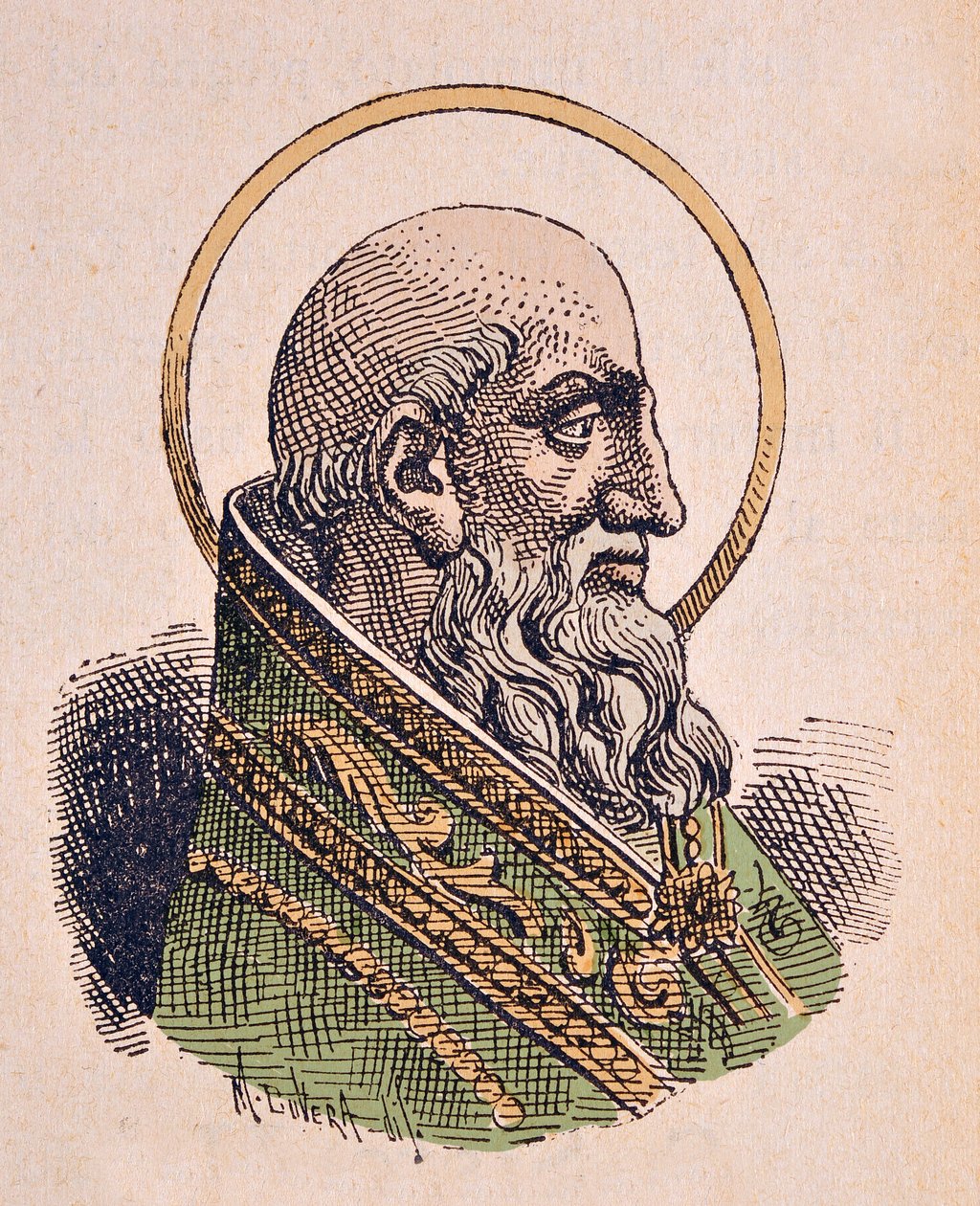 Portræt af pave Saint Stephen I af Italian School