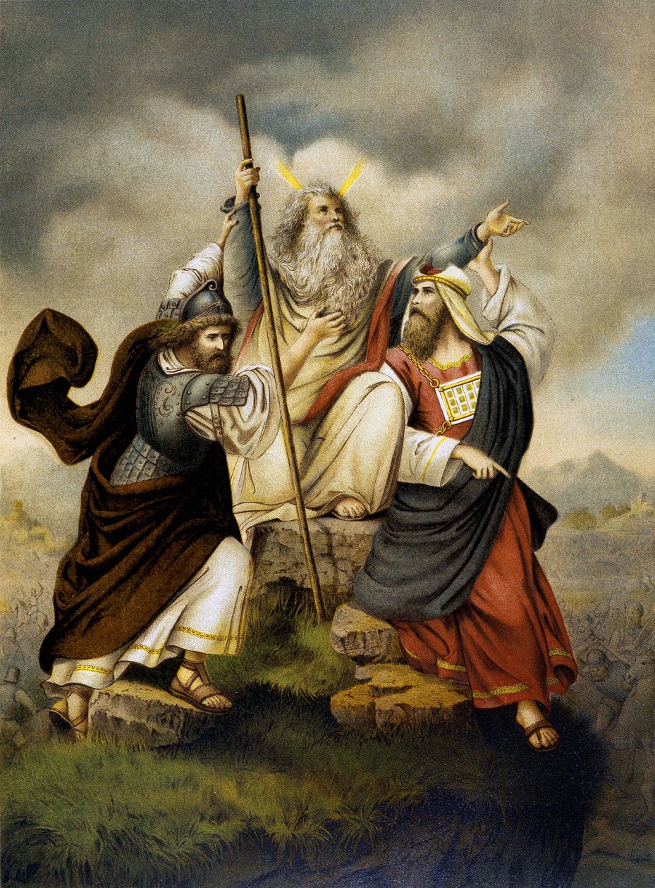 Moses bøn - i "Den gyldne klassiske bibel: historie om guddommelig åbenbaring i den gamle og i den nye afhandling" "af Giovanni Ladislao Sykora (bd. 1), oversat af Don Clemente Benetti. (italiensk bibel) af Italian School