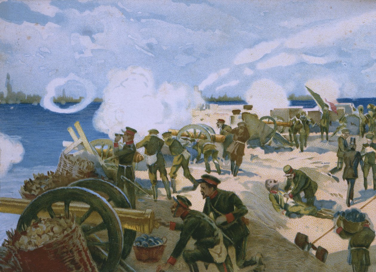Rebellion in Venice, marts 1848, illustration fra et album om Risorgimentos historie lavet til chokoladen Talmone, slutningen af det 19. århundrede af Italian School