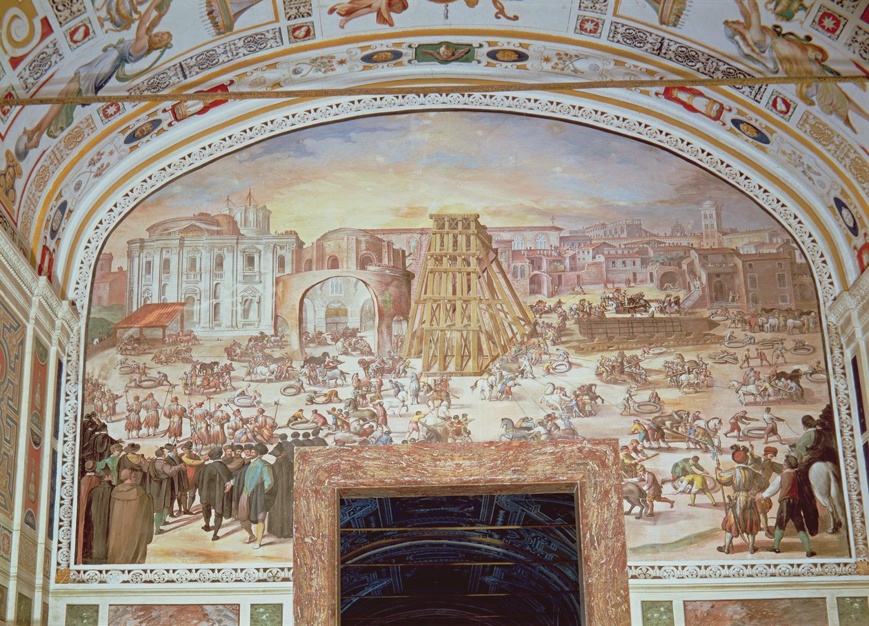 Fjernelse af Obelisken fra Circus of Nero af Italian School