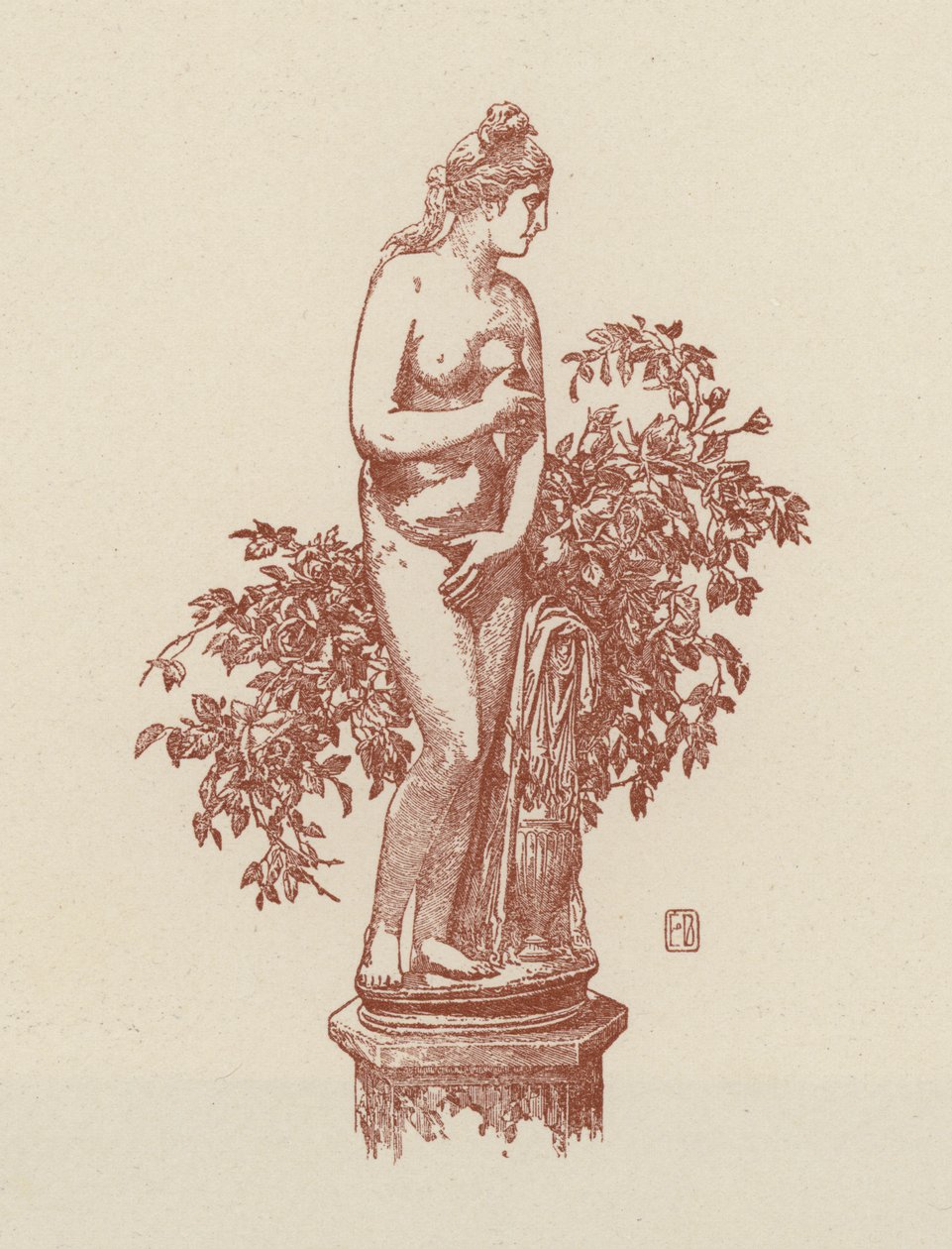 Rom, Kapitolinske Venus (litografi) af Italian School