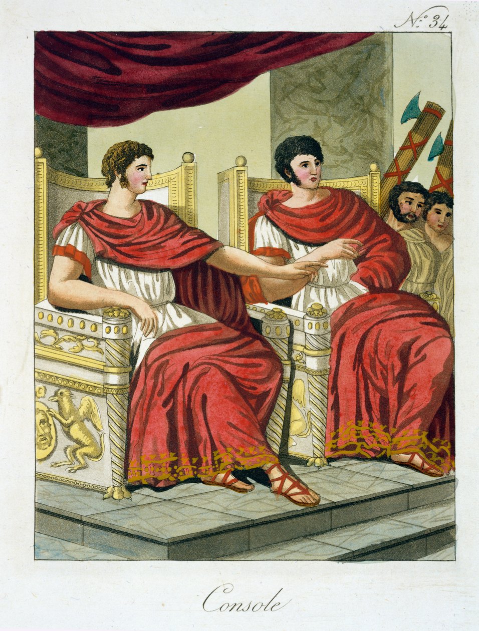 Romerske konsuler, fra LAntica Roma, 1825 af Italian School