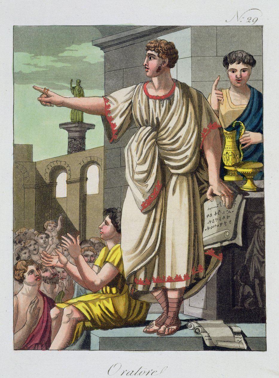 Romersk Orator, fra LAntica Roma, 1825 af Italian School