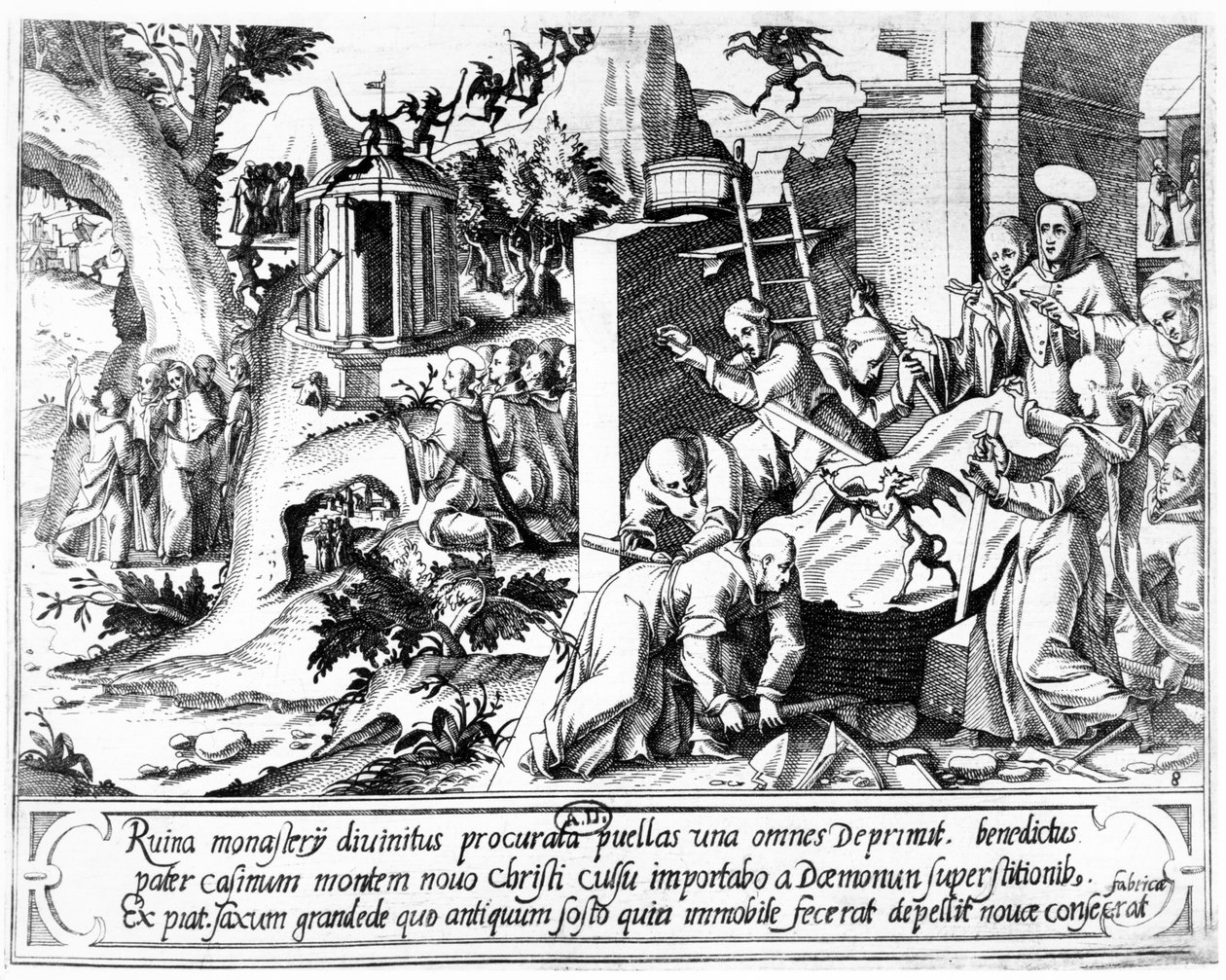 Saint Bruno Grundlægger Chartreuse Kloster af Italian School