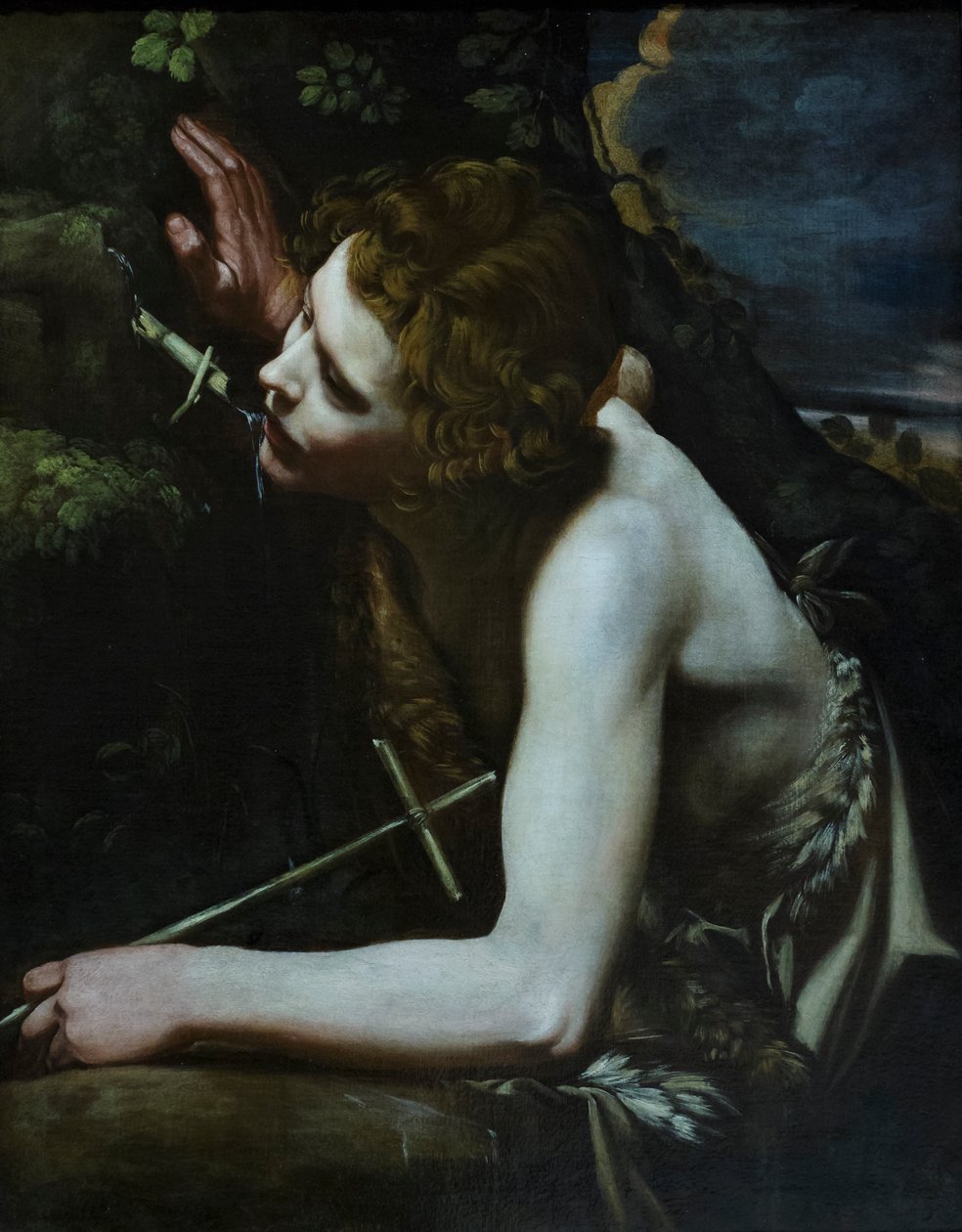 Sankt Johannes Døberen, ca. 1640-60 (olie på lærred) af Italian School