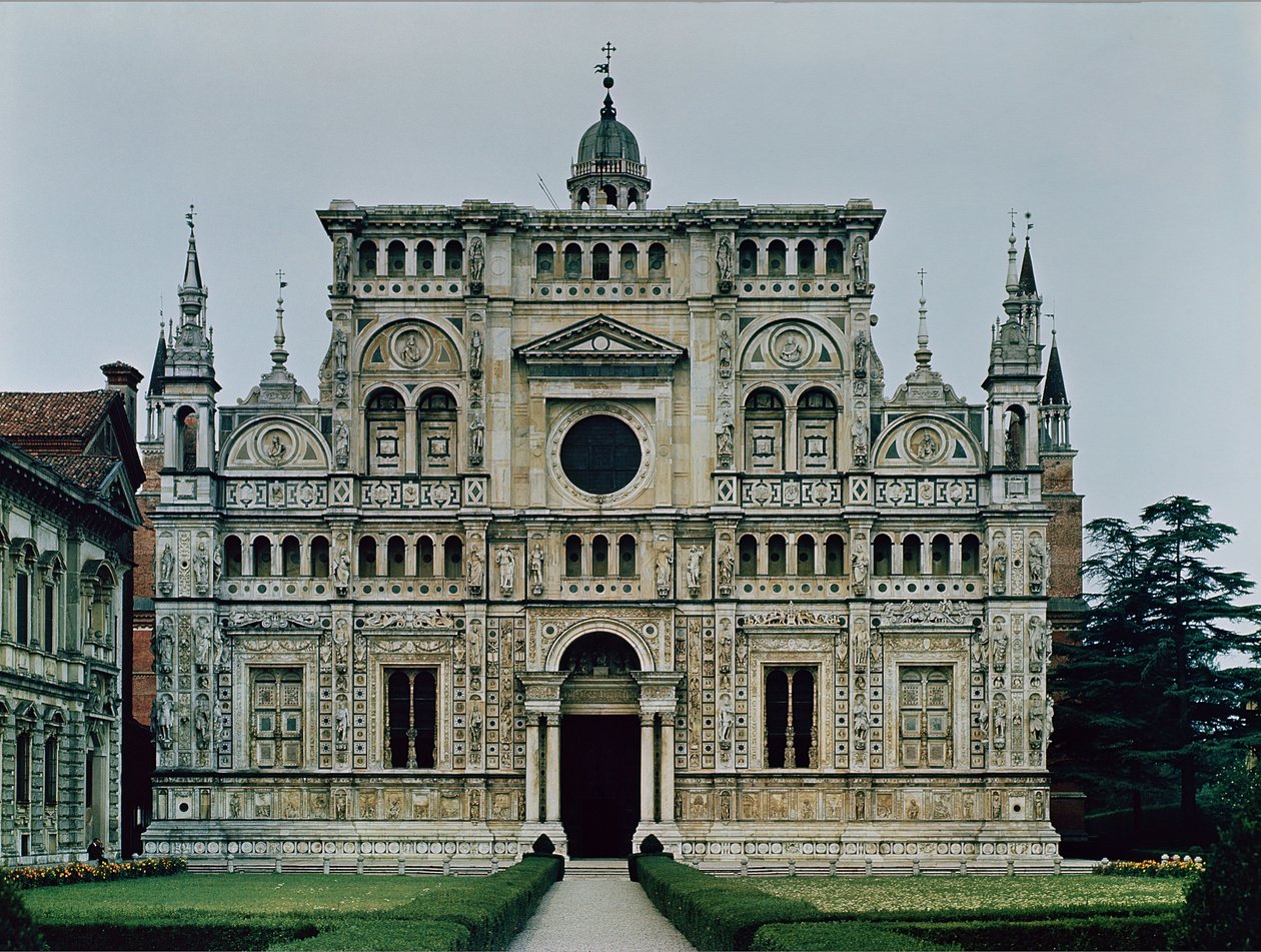 Skærmfacade af karteuserklosteret, påbegyndt i 1473 af Italian School