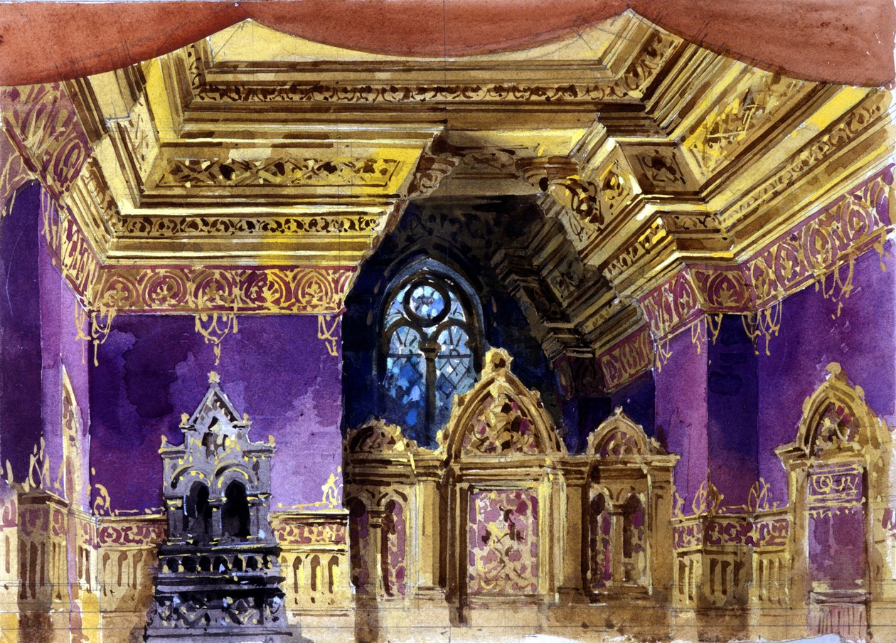 Scenografi til operaen "Lucrezia Borgia" af Gaetano Donizetti, Milano, 1833 af Italian School