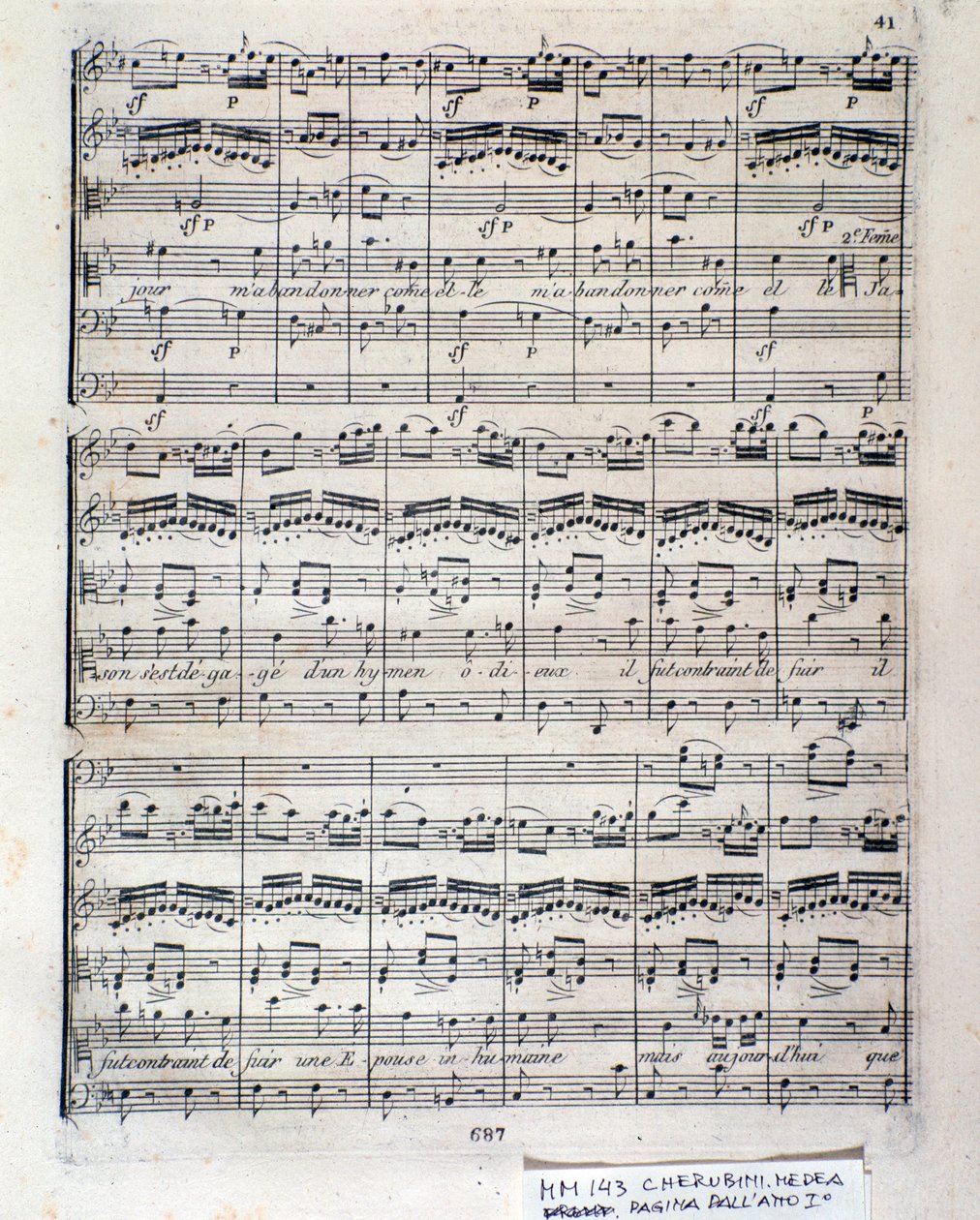 Nodehæfter af Medea (akt 1), opera af Luigi Cherubini af Italian School