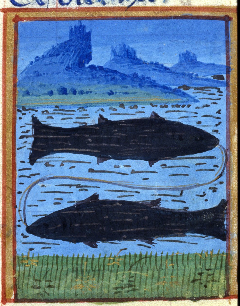 Tegn på fisk. Italiensk horoskop, midten af 1400-tallet. af Italian School