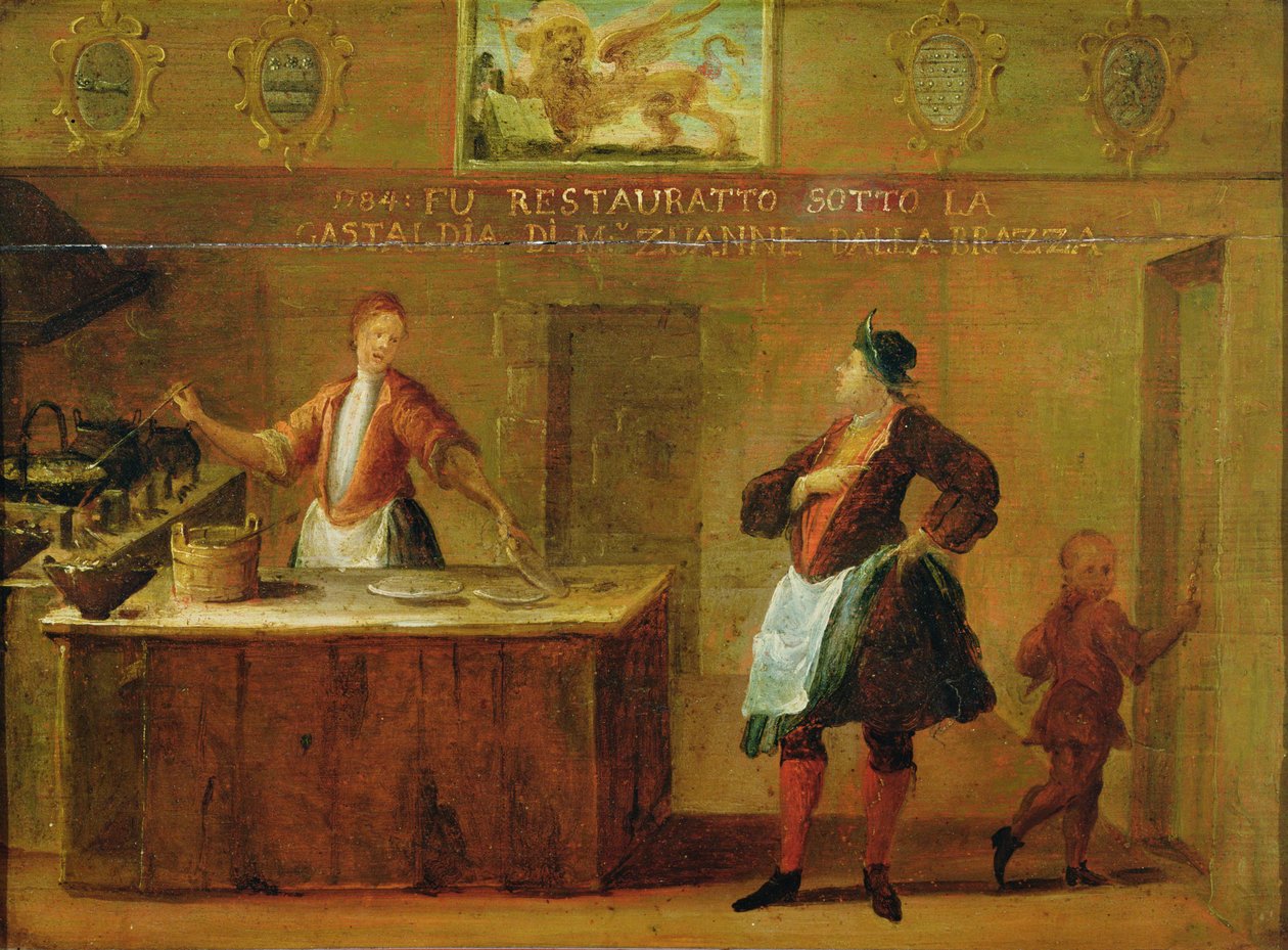 Tegn på Venetian Pastry Makers Guild (panel) af Italian School