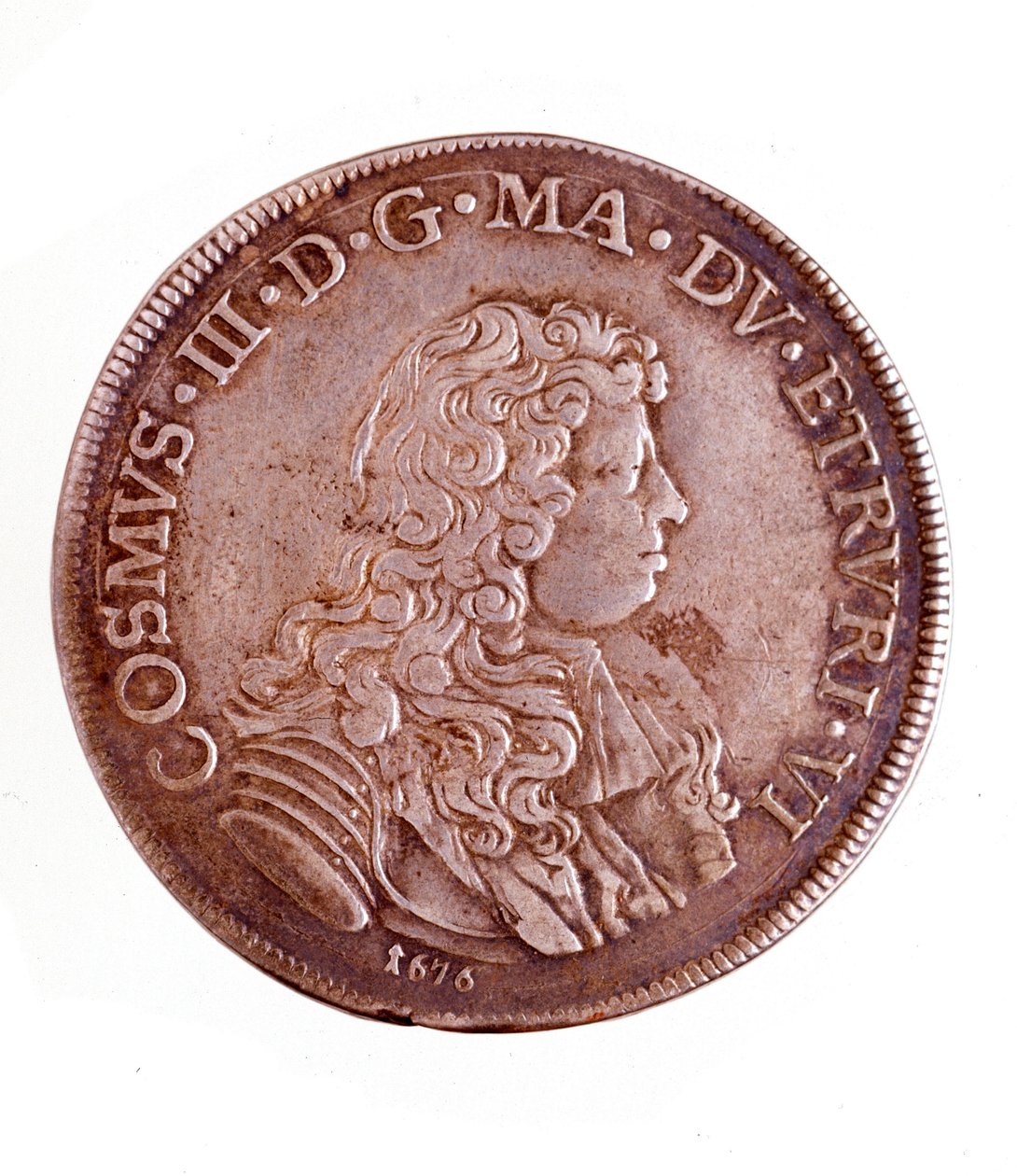 Sølv piastra fra Firenze, regeringstid af Cosimo III af Medici (1642-1723) af Italian School