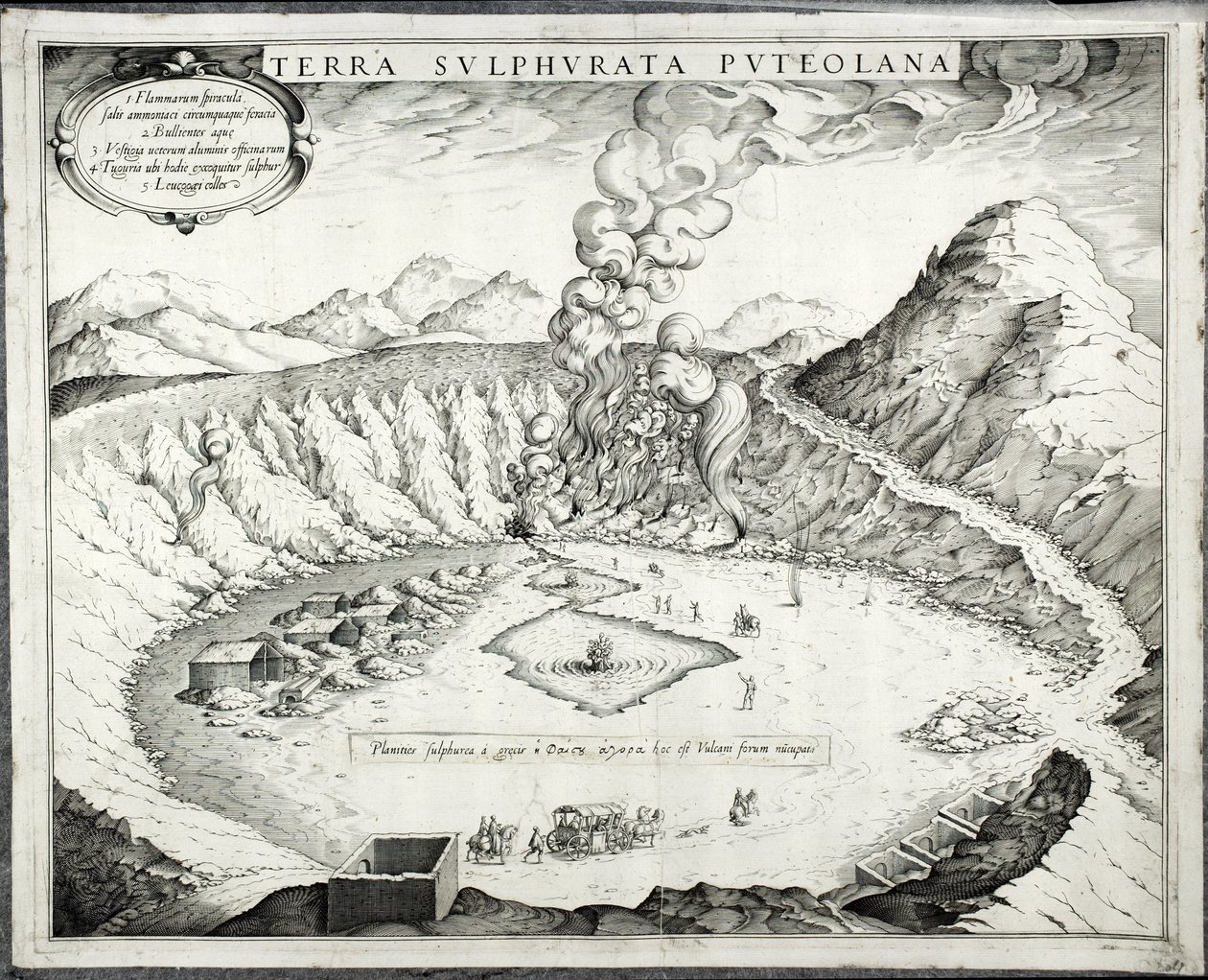 Solfatara-vulkanen, Pozzuoli, Napoli af Italian School