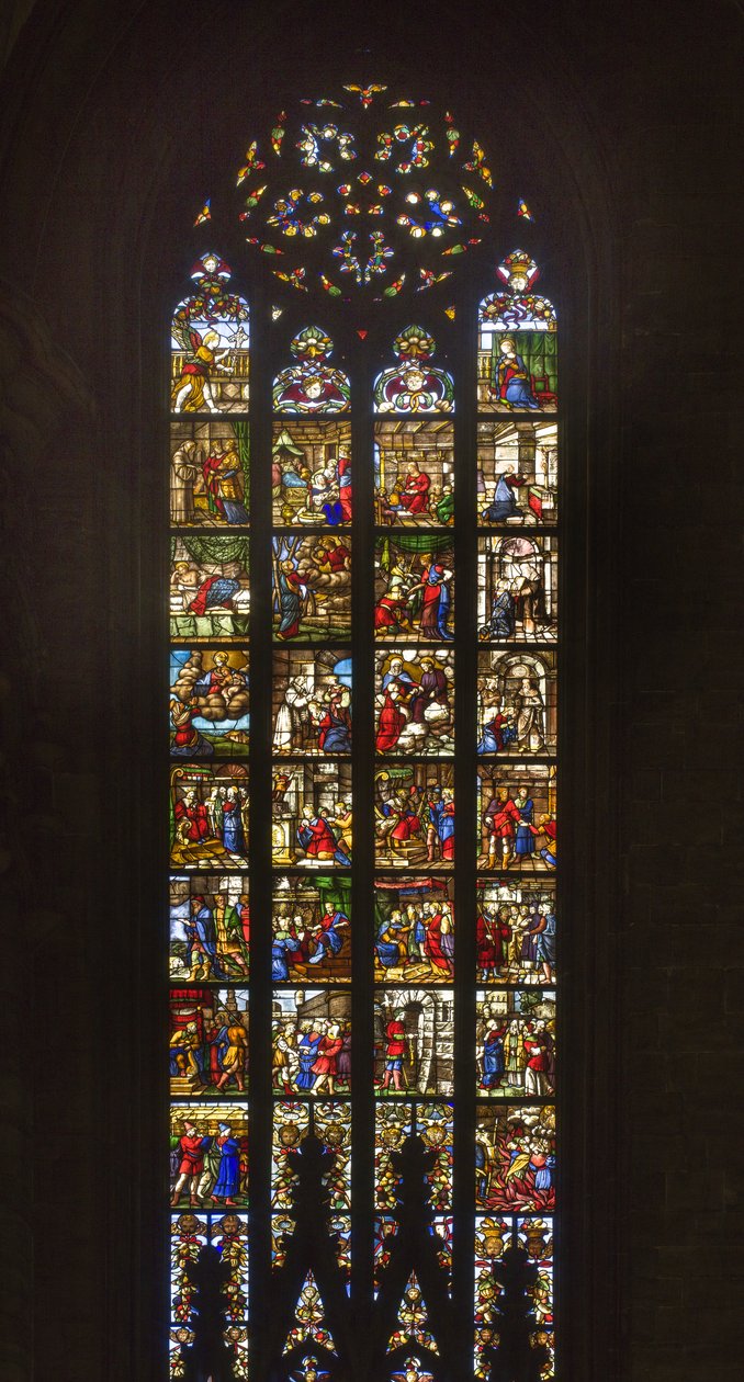 Historier om Saint Catherine of Alexandria (farvet glas) af Italian School