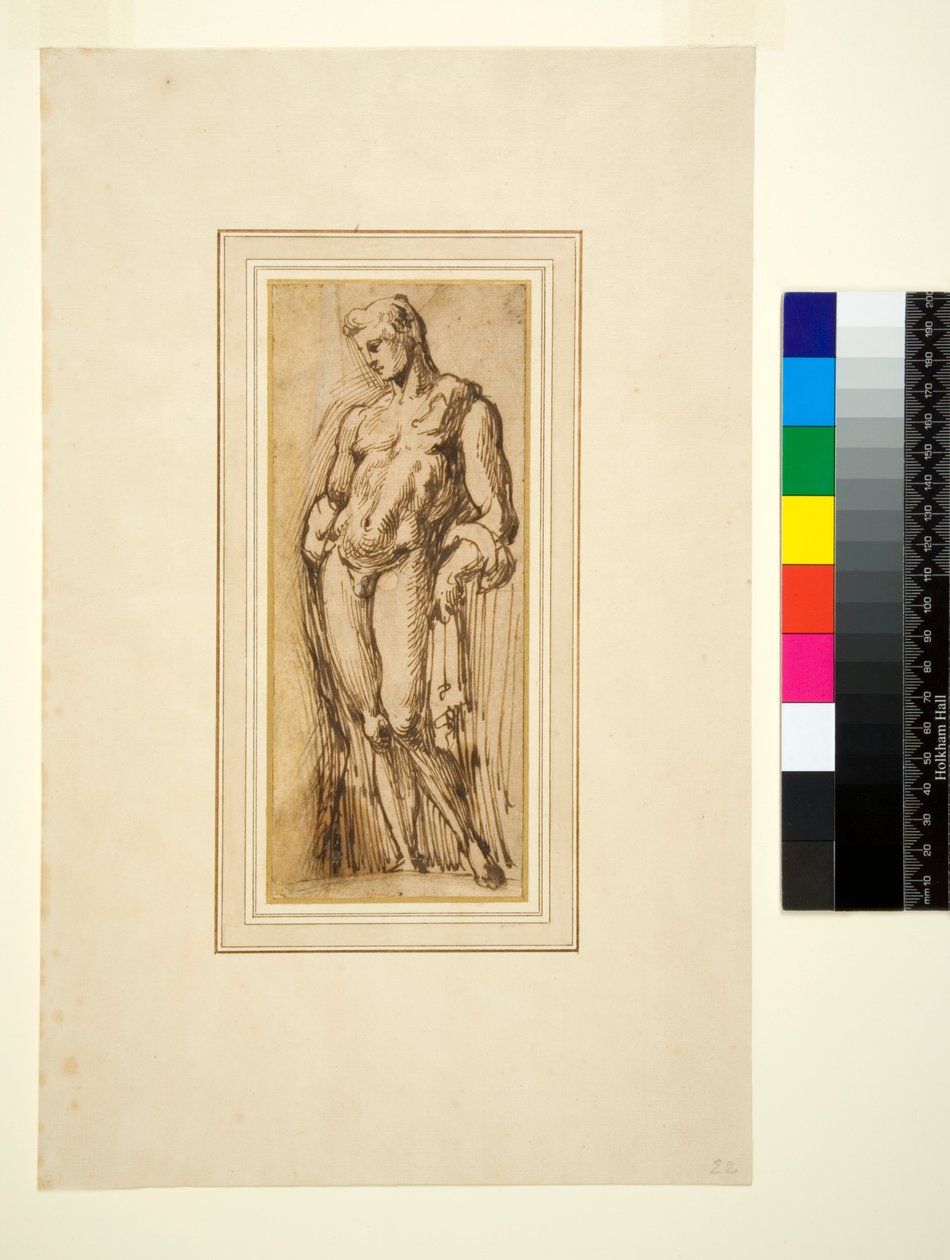 Studie af en antik statue af Italian School