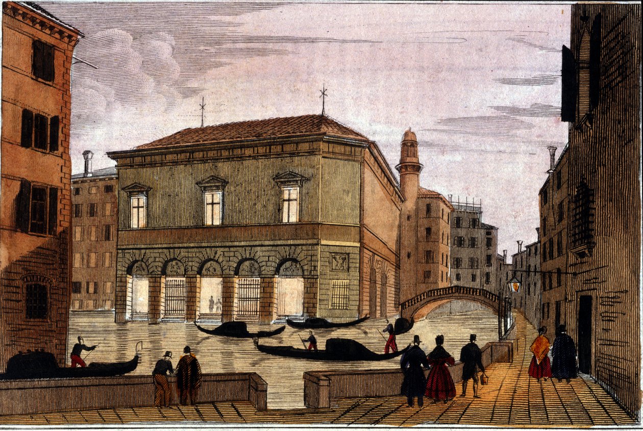 La Fenice teater Venedig, 1820 af Italian School