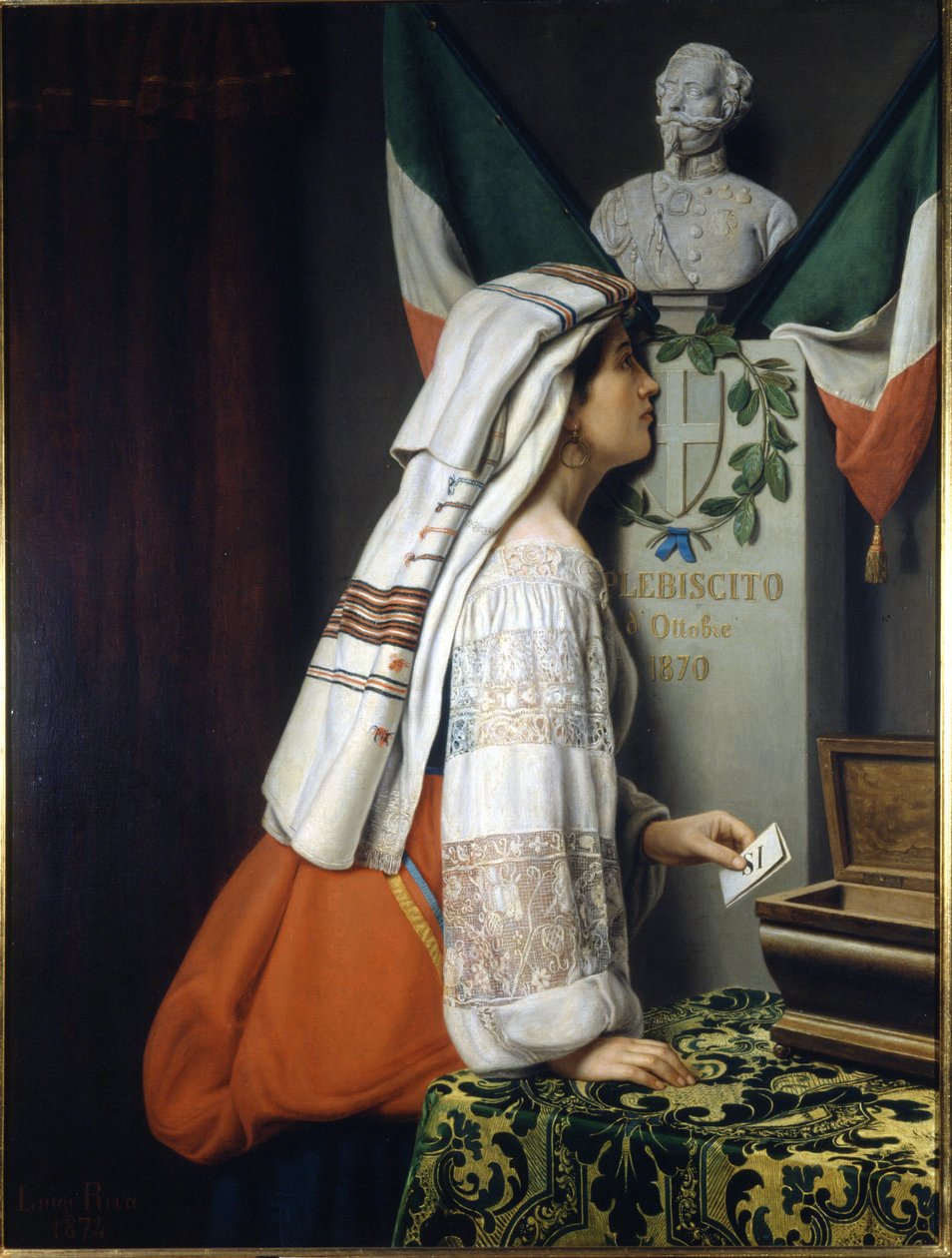 Folkeafstemningen i 1870. Ved denne lejlighed stemte italienerne for italiensk enhed. Museo del Risorgimento. Milano af Italian School