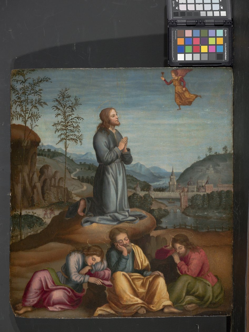 The Agony In The Garden (olie på træ) af Italian School