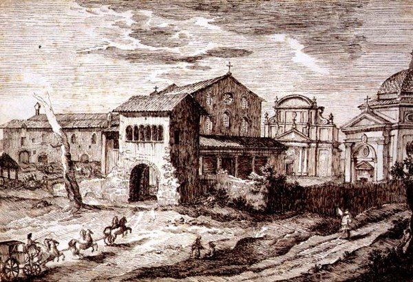 Basilikaen San Lorenzo, Rom af Italian School
