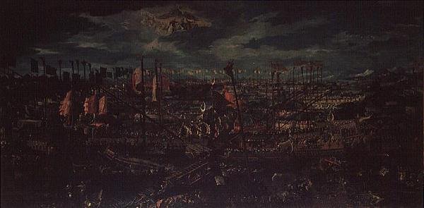 Slaget ved Lepanto, 7. oktober 1571 af Italian School