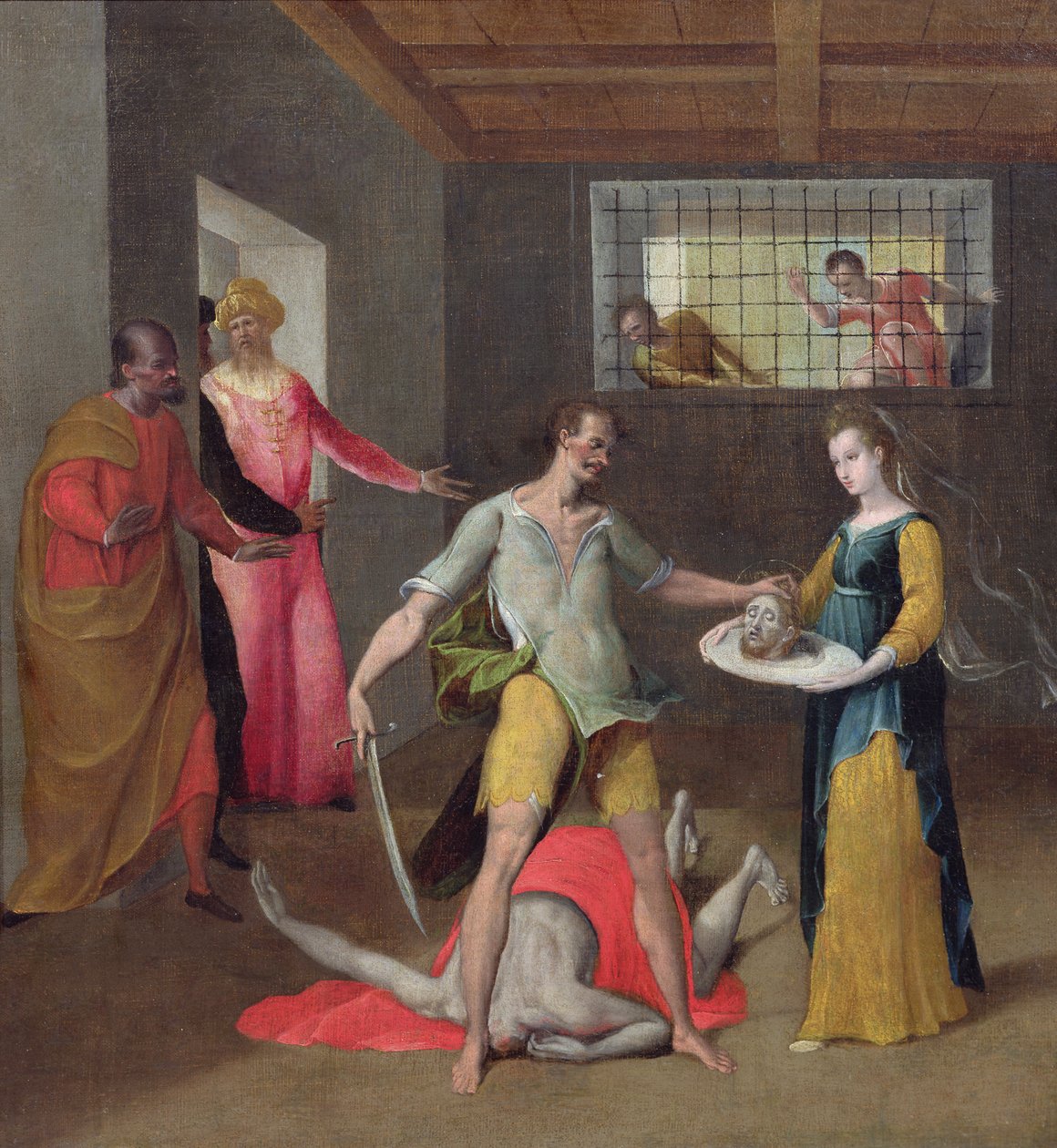 Halshugningen af Johannes Døberen af Italian School