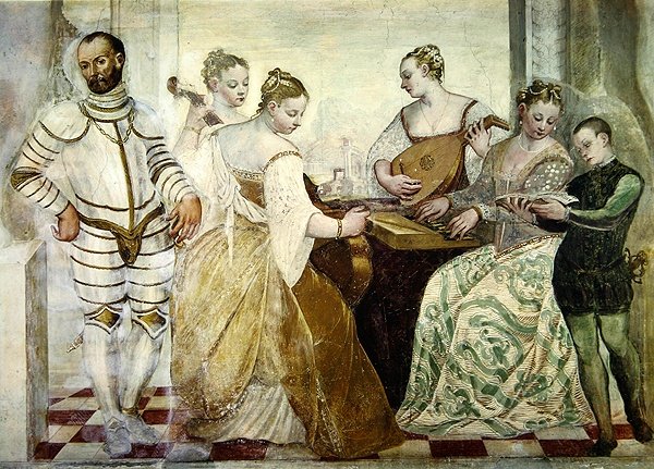 Koncerten, 1570 (detaljer) af Italian School