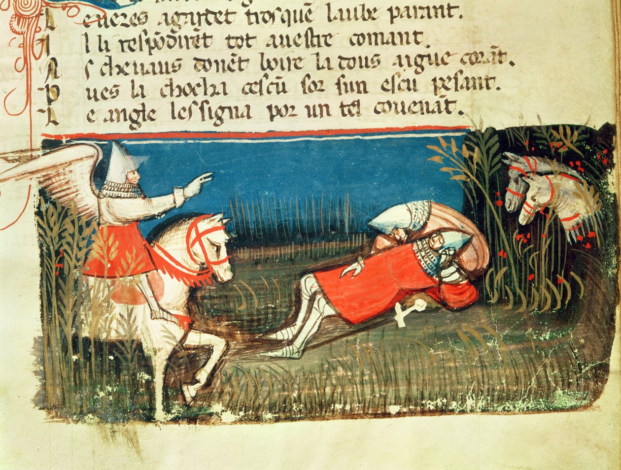 Rolands død, fra en venetiansk Codex af Italian School