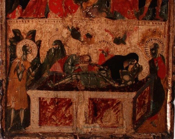 The Deposition of Christ, nederste halvdel af et panel (se også 78636) (panel) af Italian School
