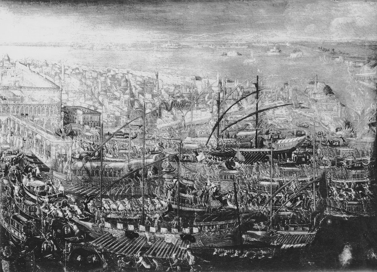 Dogen begiver sig ud på en rejse fra Venedig af Italian School