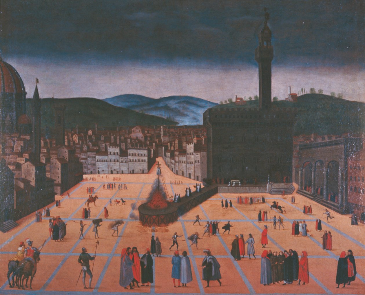 Henrettelsen af Girolamo Savonarola af Italian School