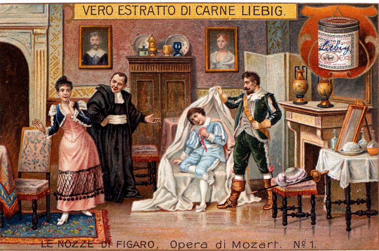 The Exposure of Cherubino, scene fra "The Marriage of Figaro" af Wolfgang Amadeus Mozart af Italian School
