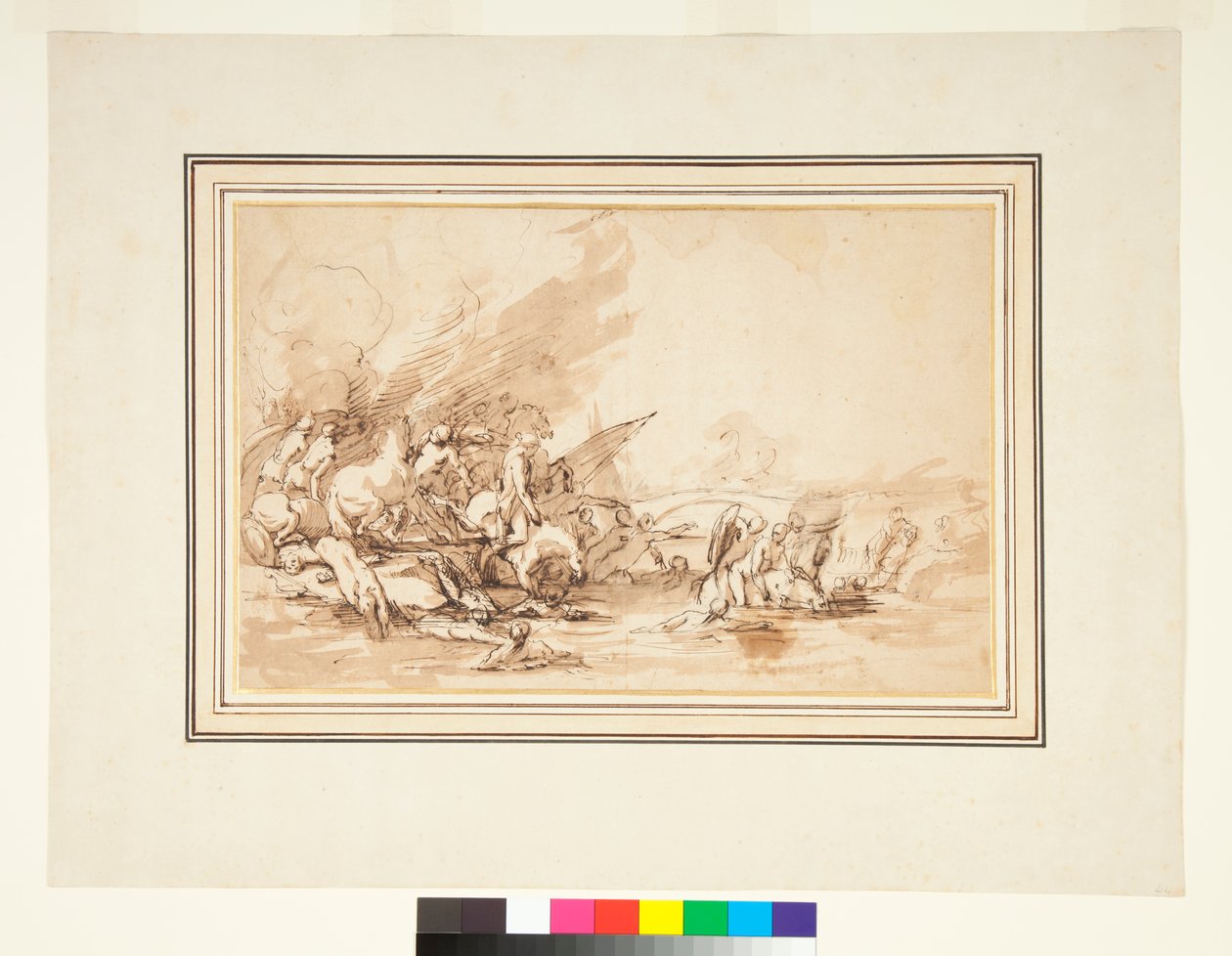 Cloelias flugt og hendes ledsagere, 1650-1700 af Italian School