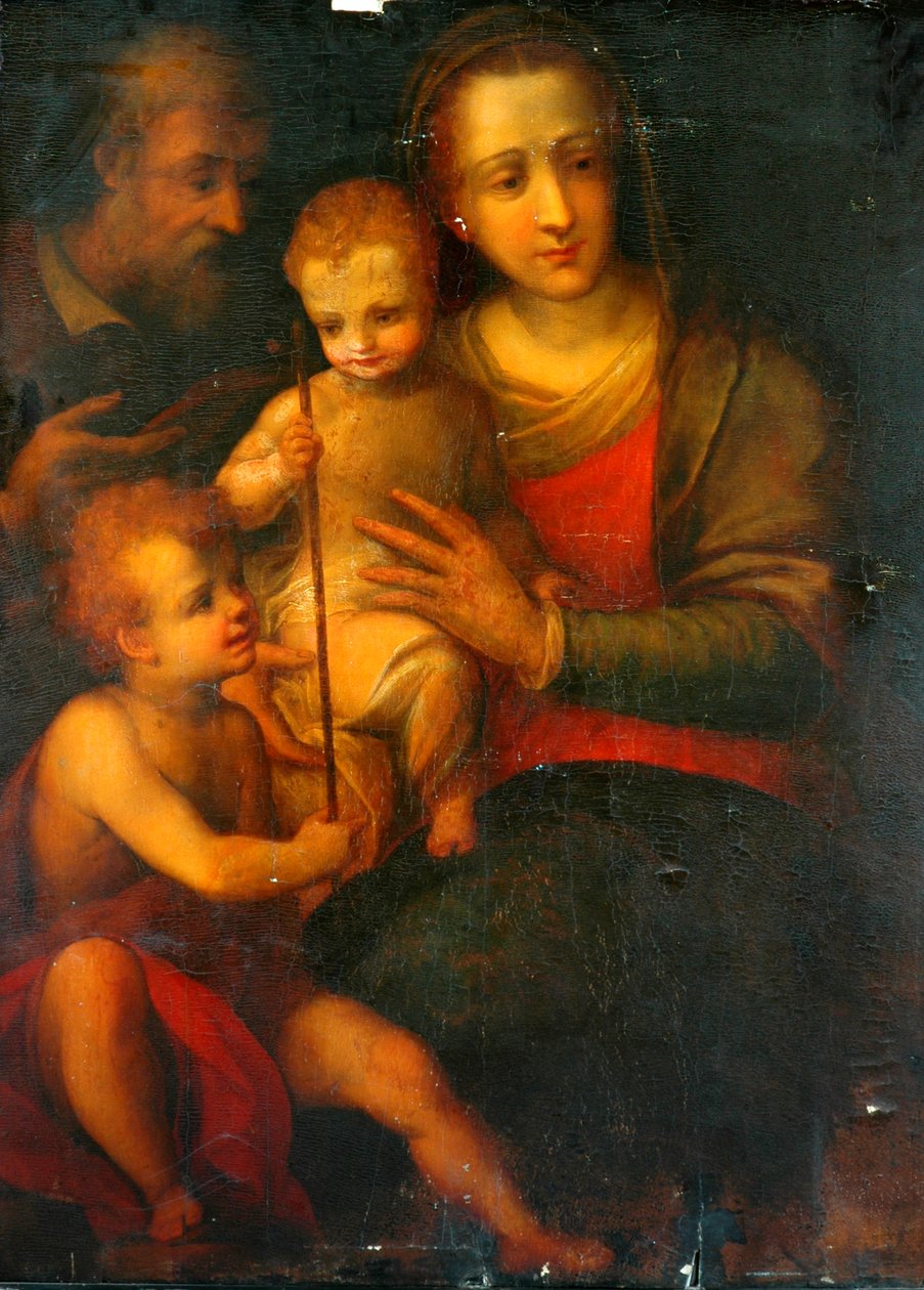 Den hellige familie og Johannes, 1501 af Italian School