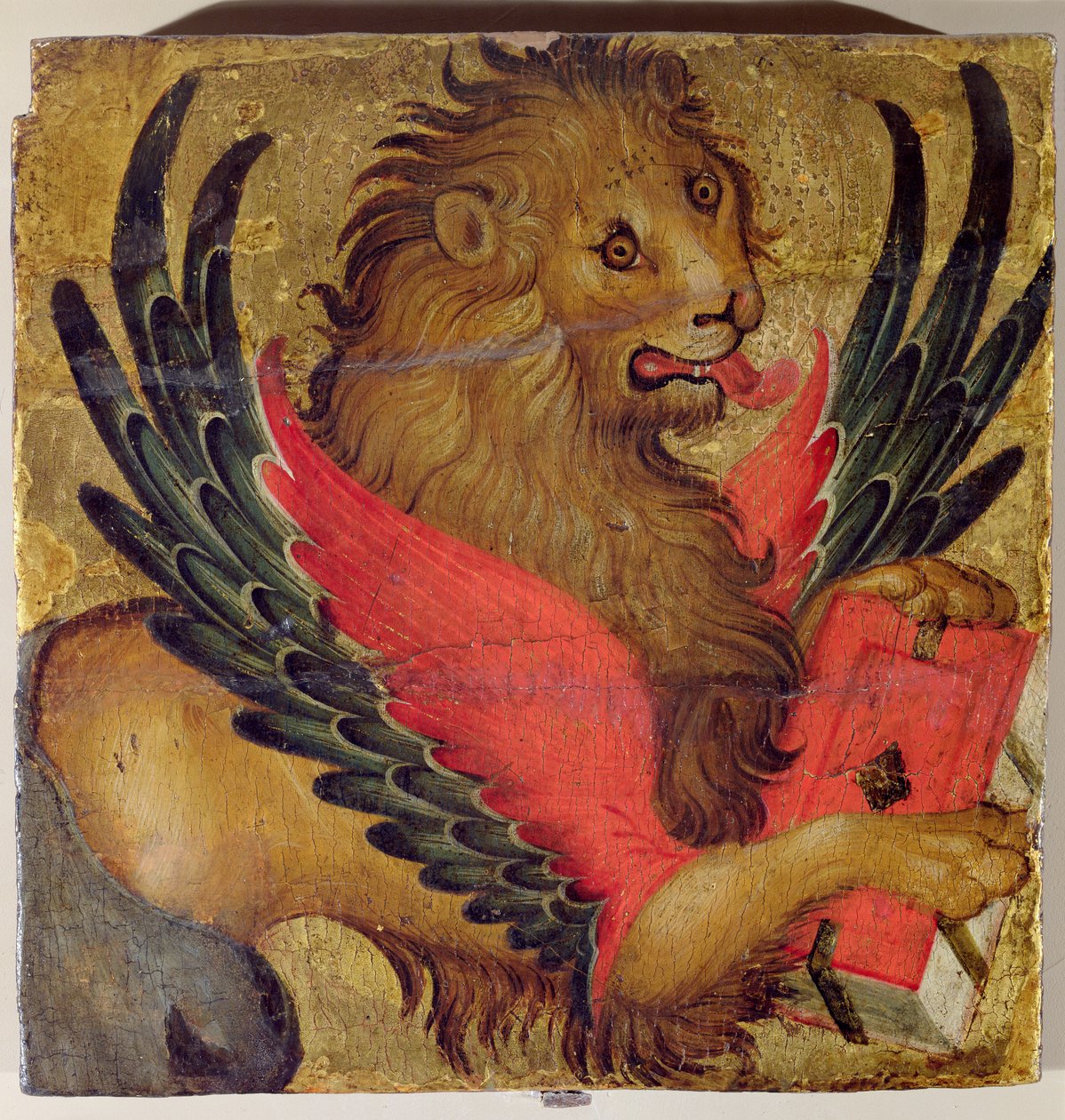 The Lion of St. Mark (olie på panel) af Italian School