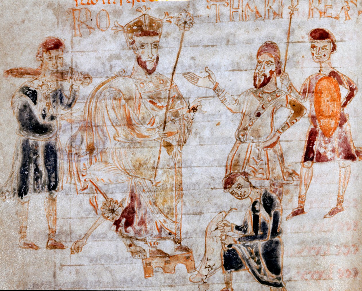 Den langobardiske konge Rothari (eller Rotari) (død 652) udgav den 22/11/643 sin redigering til Pavia Side af manuskriptet (ms. 4) "Codex Legum Longobardorum" (eller Langobardorum), der beskriver lovene i det langobardiske rige etableret af Kong Rothari af Italian School