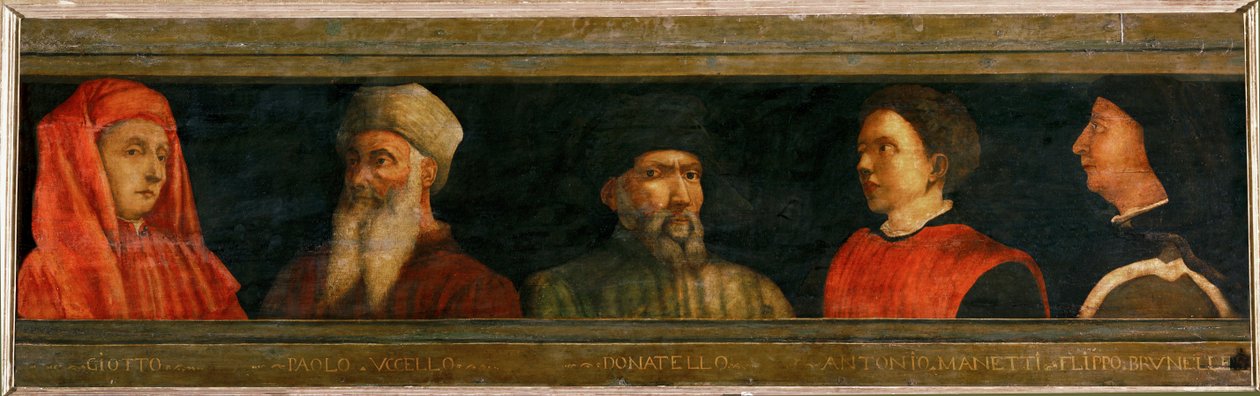 "Den florentinske kunsts mestre": Giotto, Uccello, Donatello, Manetti, Brunelleschi ... af Italian School
