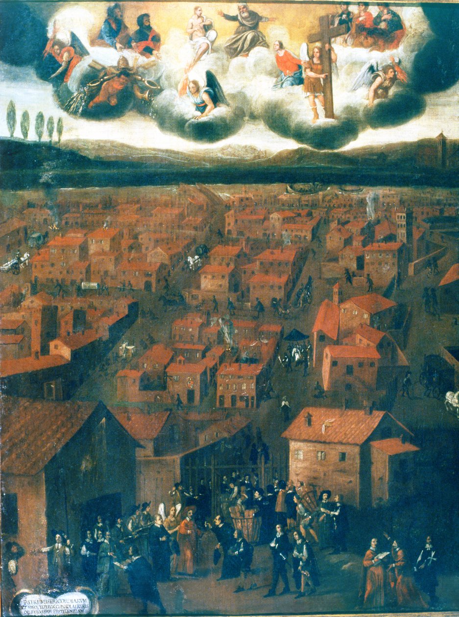 Pesten i Rom i 1656 af Italian School