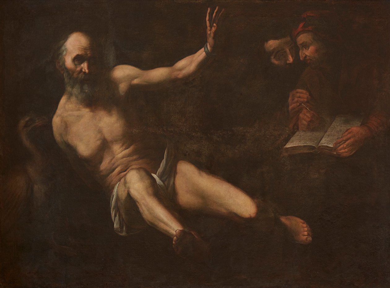 The Punishment of Prometheus (olie på lærred) af Italian School