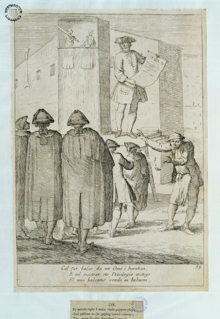 Dukkeføreren, 1748 af Italian School