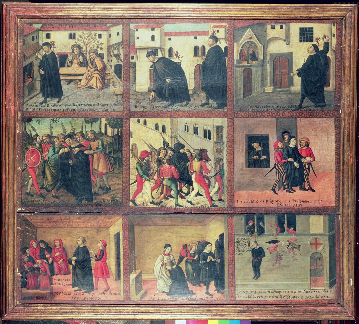 Historien om Antonio di Giuseppe Rinaldeschi, en florentinsk adelig, florentinsk skole (se detaljer 52655) af Italian School