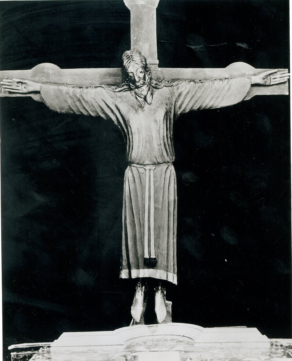 Volto Santo, muligvis påbegyndt af Nikodemus (fl.1150-66) (træ) af Italian School