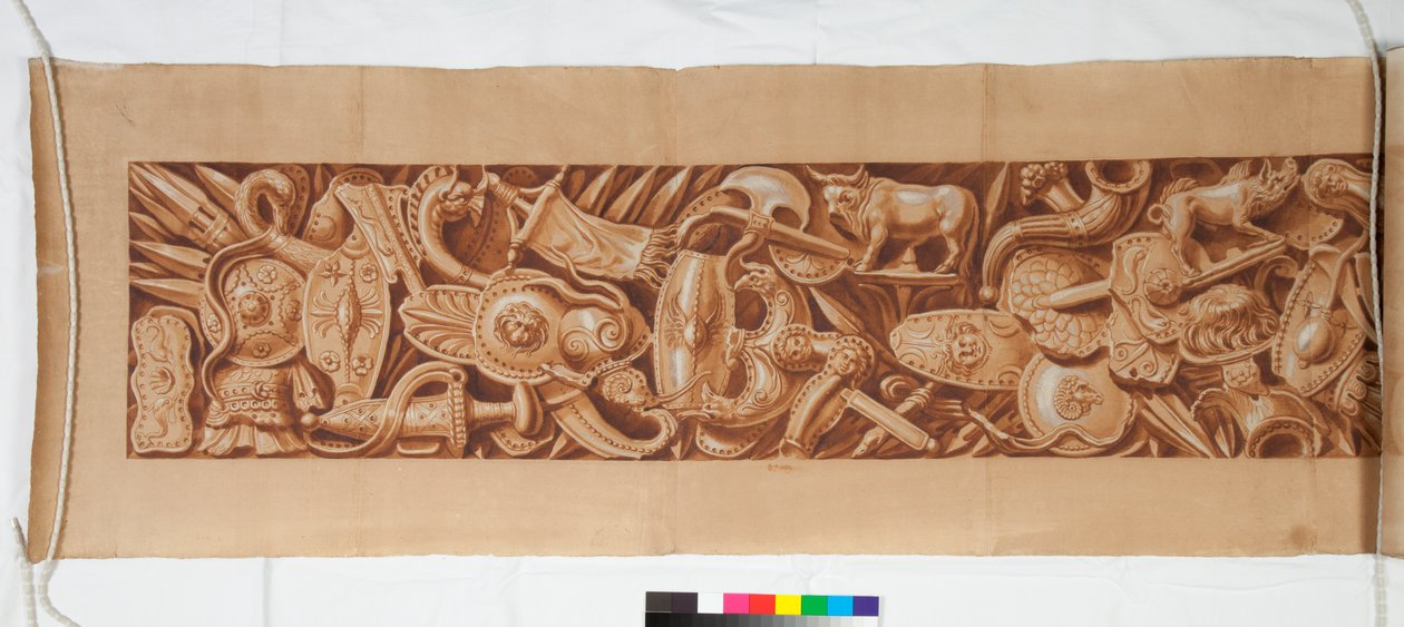 Three Drawings after the Antique, ca. 1750 (penseltegning forhøjet i brun vask over svag angivelse i sort kridt) af Italian School