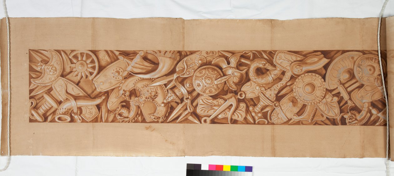 Three Drawings after the Antique, ca. 1750 (penseltegning forhøjet i brun vask over svag angivelse i sort kridt) af Italian School