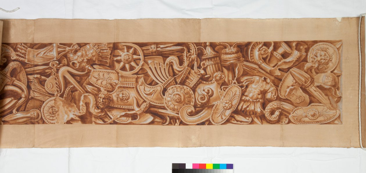 Three Drawings after the Antique, ca. 1750 (penseltegning forhøjet i brun vask over svag angivelse i sort kridt) af Italian School