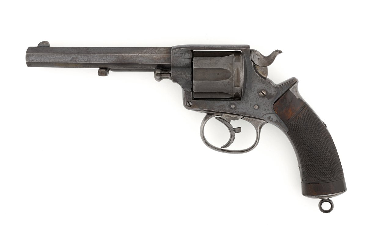 Tranter .450 tommer dobbeltvirkende centre-fire revolver, ca. 1878 (revolver, centre-fire, Tranter MK I, .450 i Army double action) af Italian School