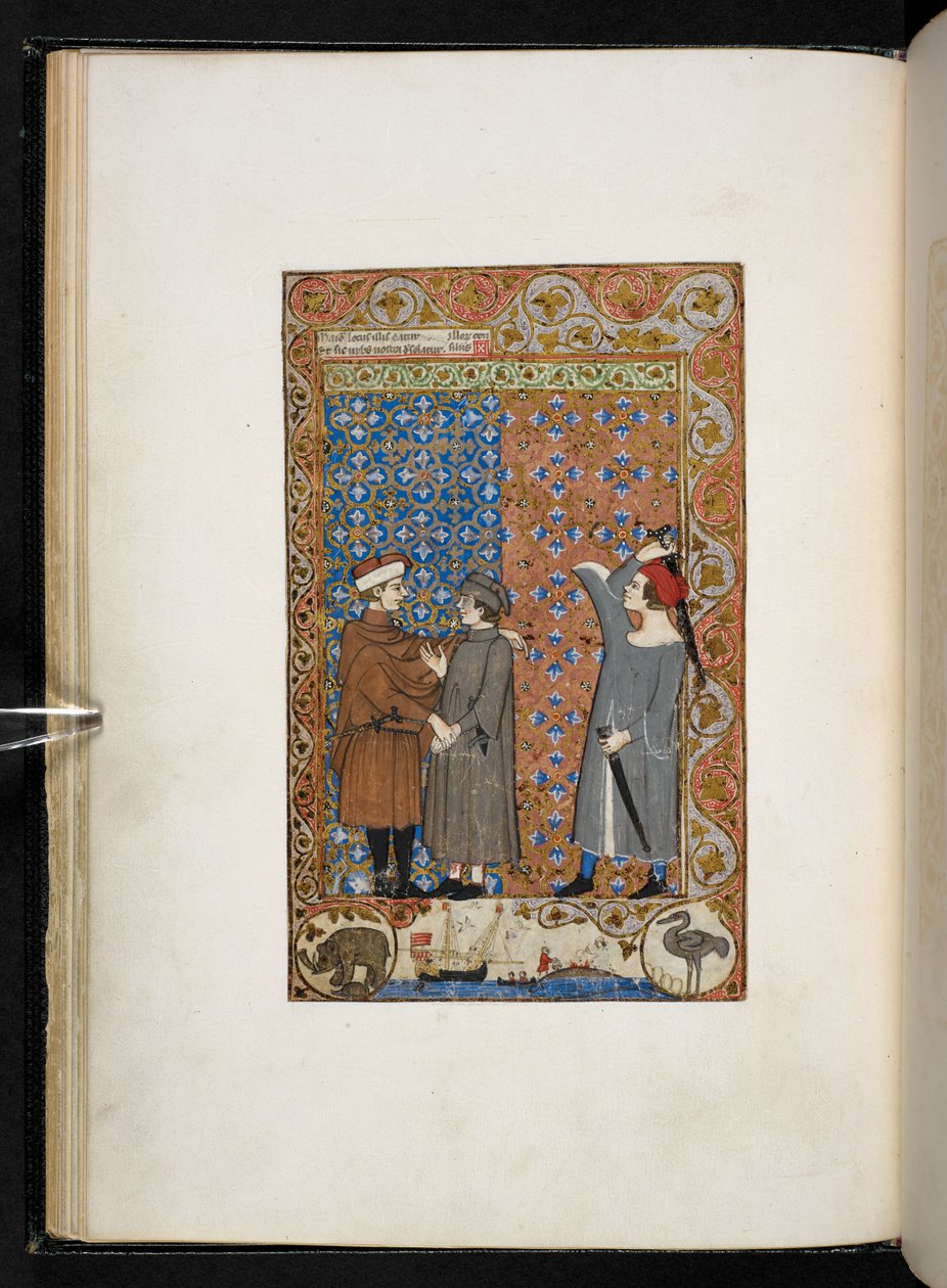 Afhandling om laster og dyder Add MS 27695 f.9v, ca. 1330-40 (pergament) af Italian School