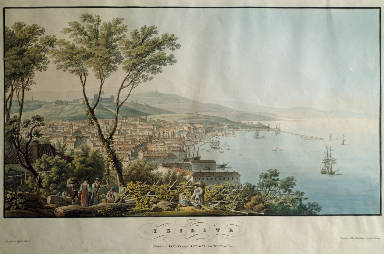 Trieste, tryk, Italien af Italian School