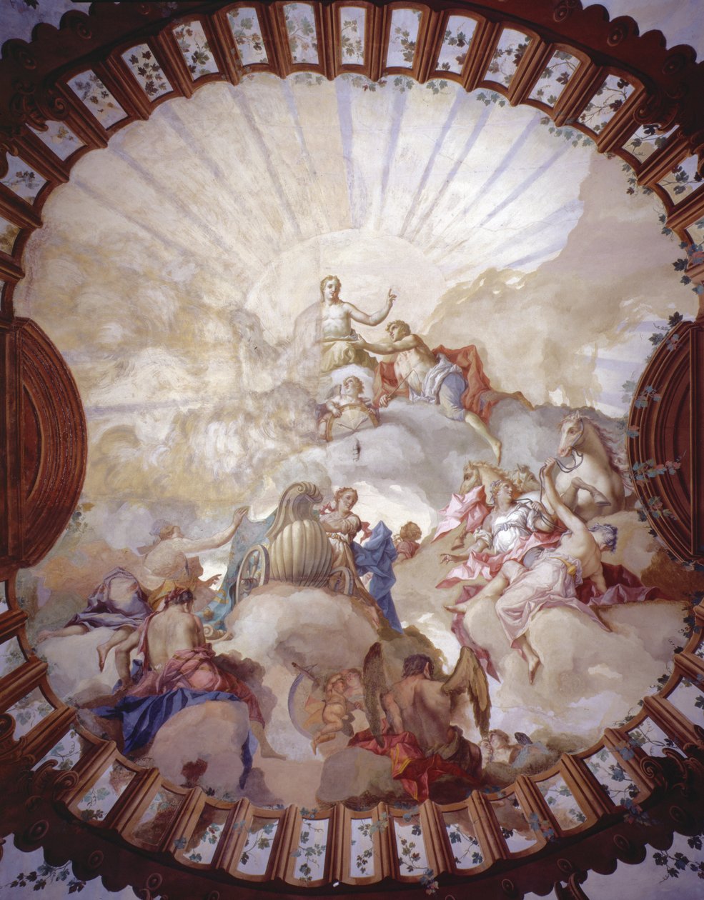 Kejserinde Maria Theresia af Østrigs triumf (1717-80) (loftmaleri) af Italian School