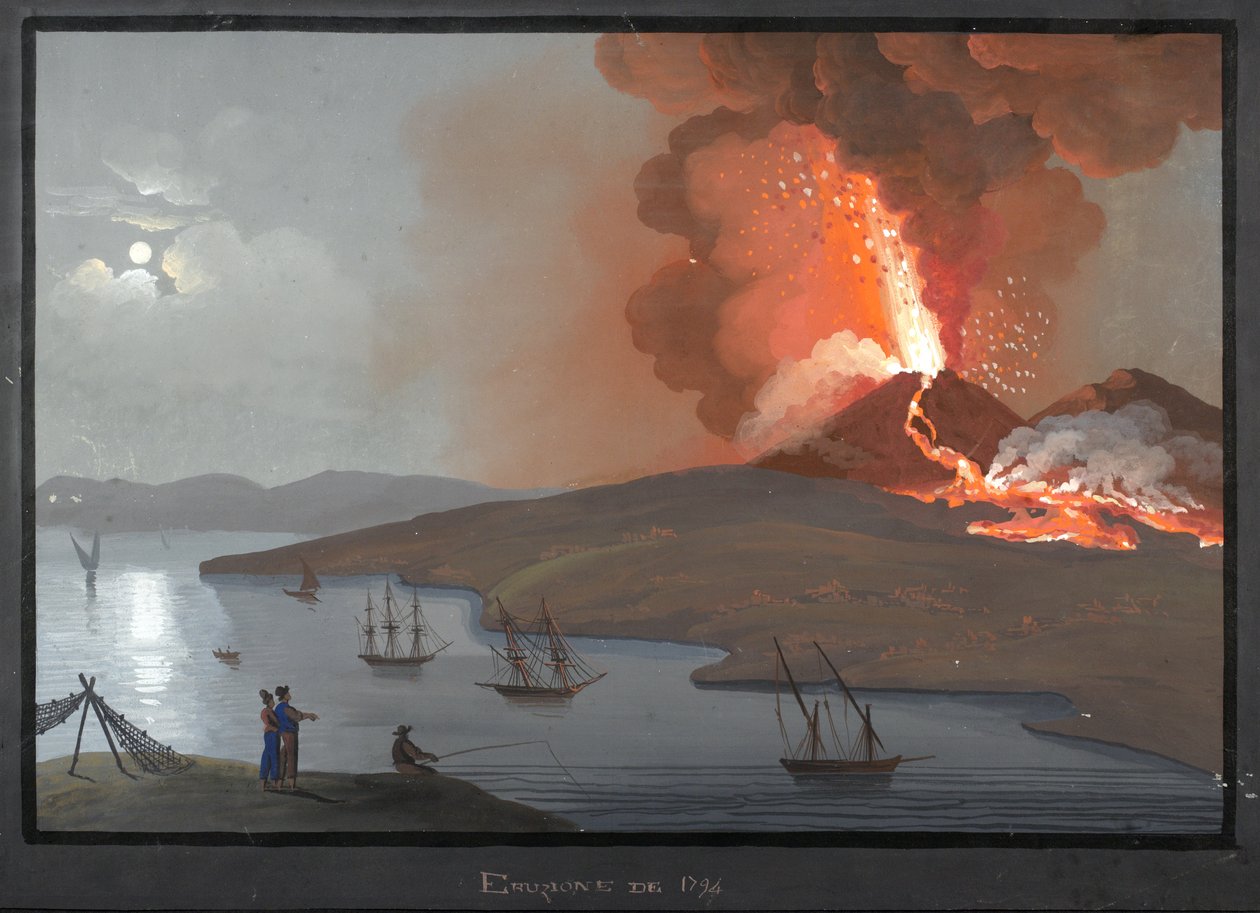 Vesuv, udbrud i 1794 af Italian School