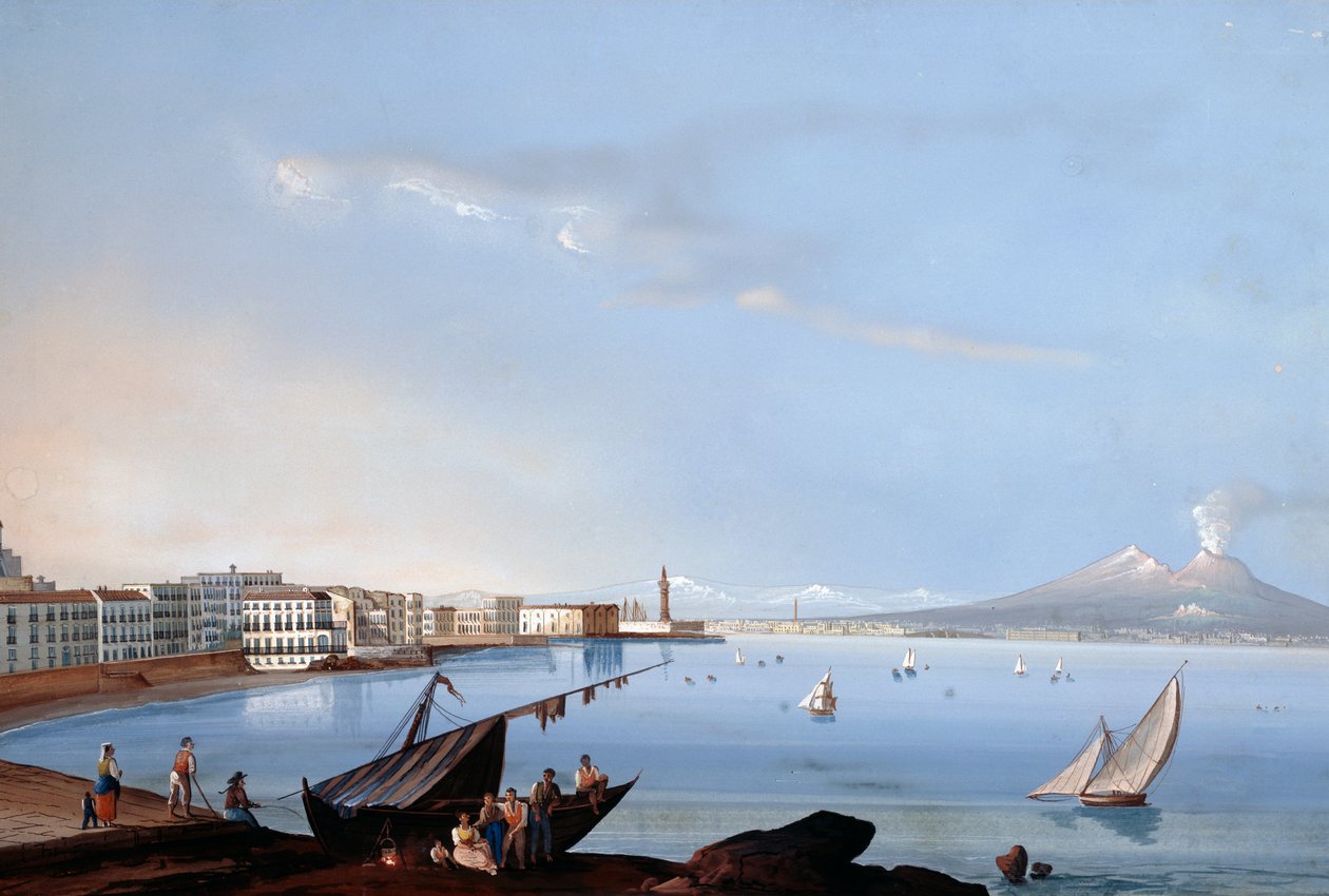Udsigt over Saint Lucia (gouache) af Italian School